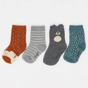 Socken-Bamboo 4er Set Baby/Kinder Bär